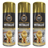 3X Paint Factory Gold Metallic Spray Paint 400ml Spray Paint